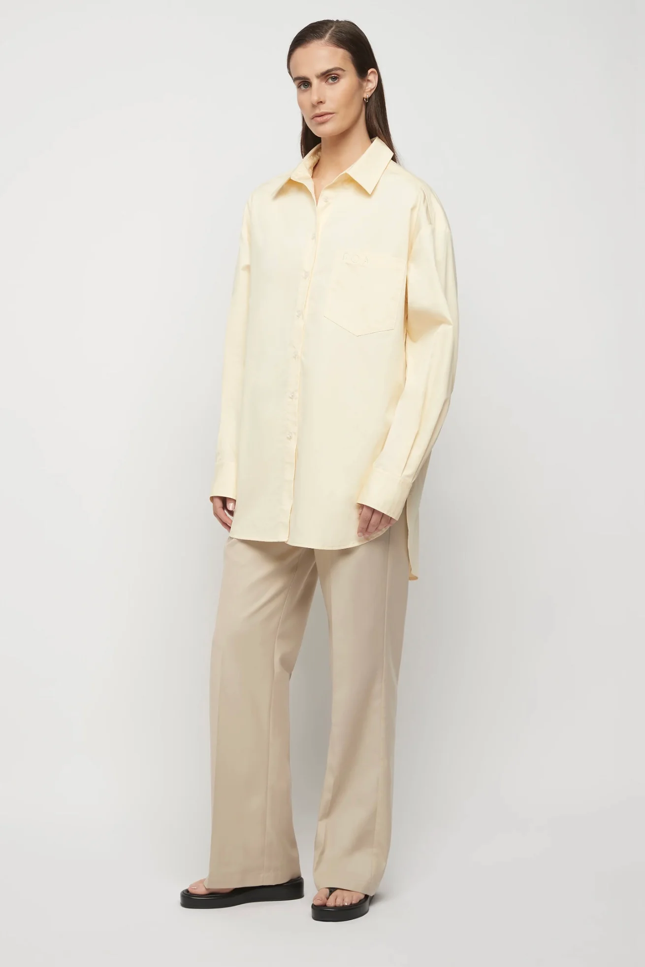 Signature Cotton Shirt - Lemon Sorbet - Image 3