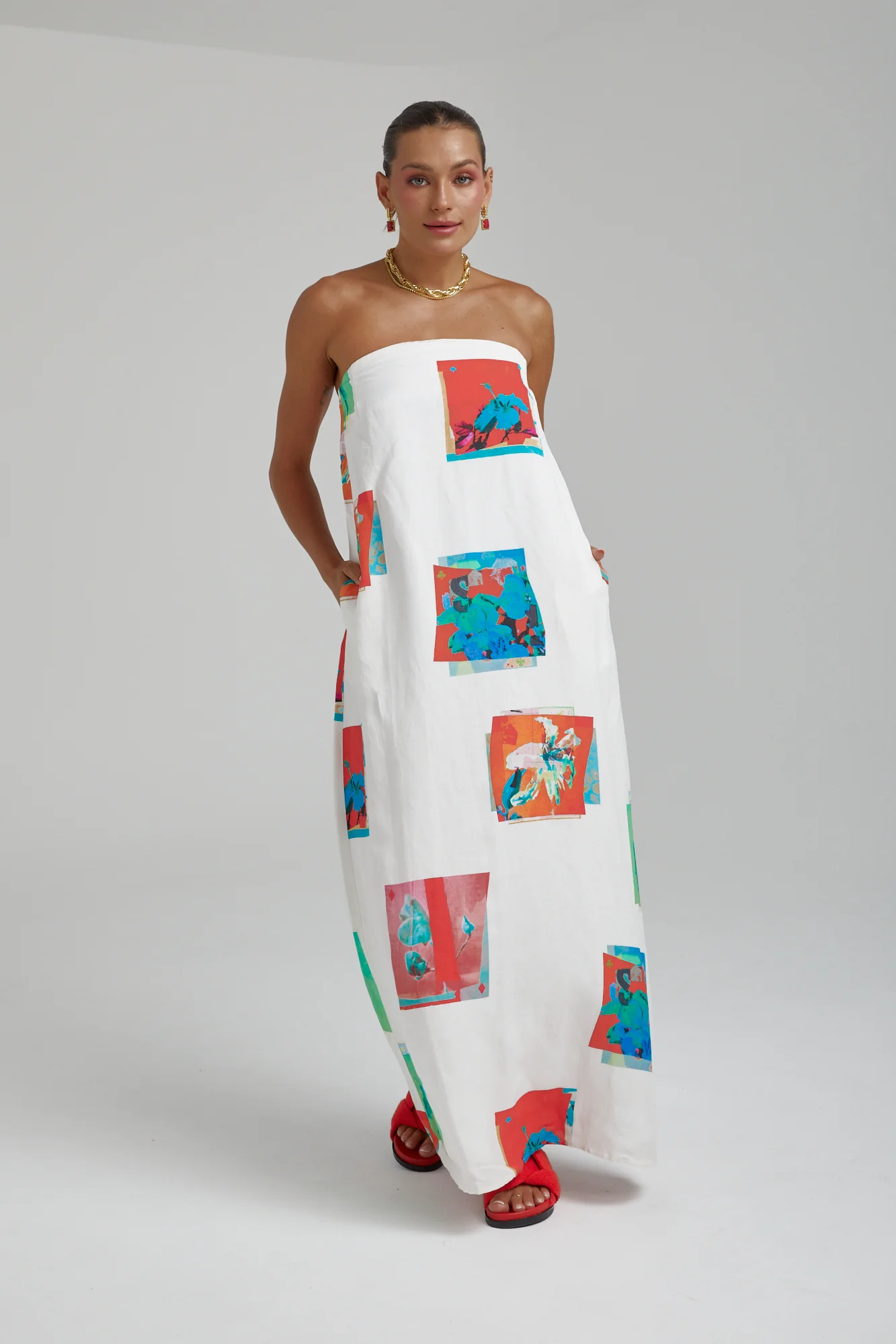 Strapless Maxi Dress MONTAGE WHITE - Image 2