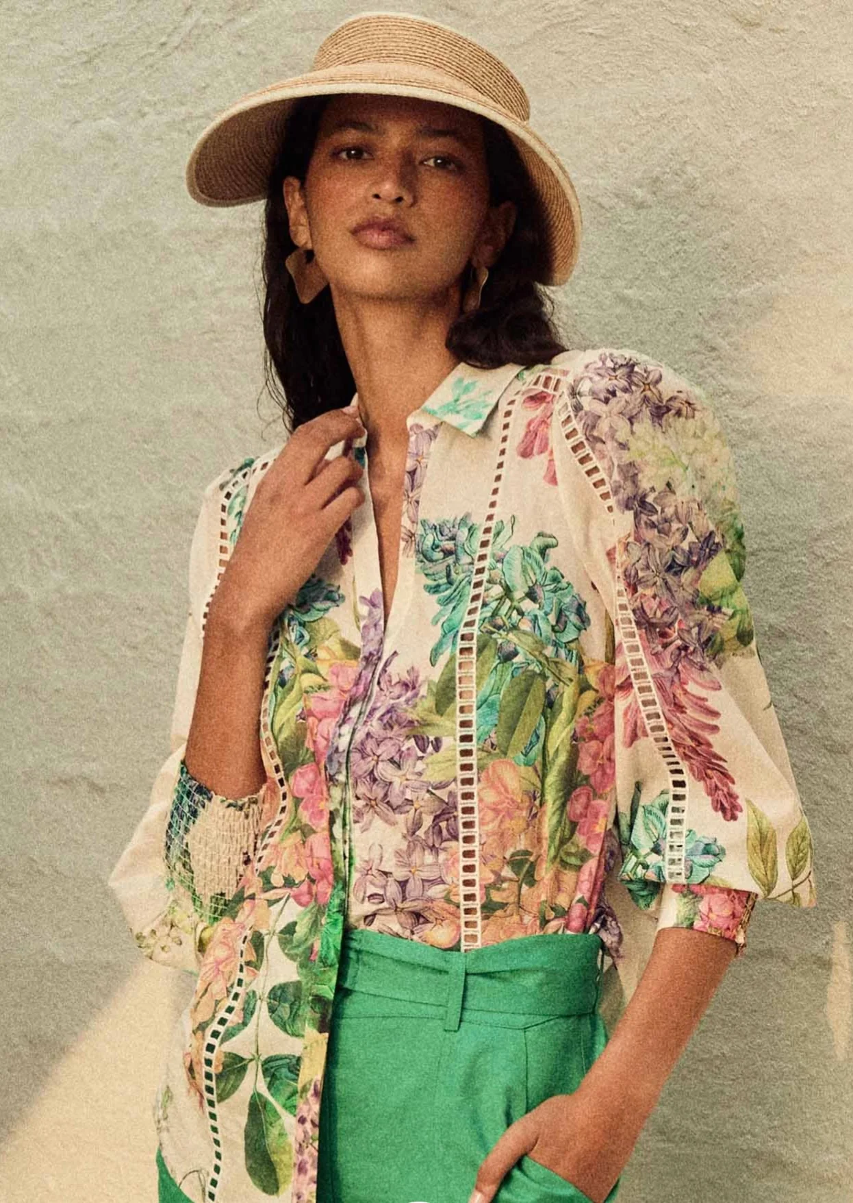Swanson Placement Cotton Shirt WISTERIA ALBA - Image 2