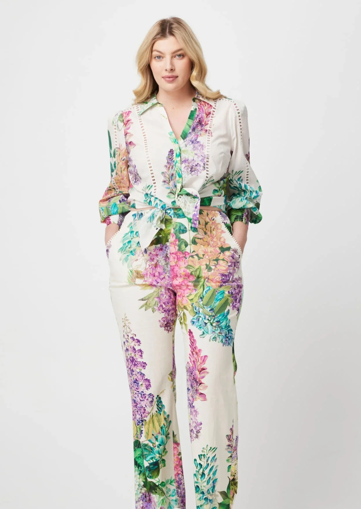 Swanson Placement Cotton Shirt WISTERIA ALBA - Image 7