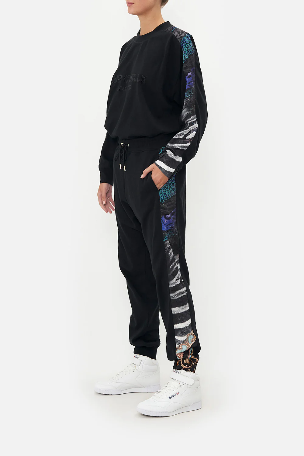 Sweat Pants with Contrast Stripe - Got Grace - Image 2