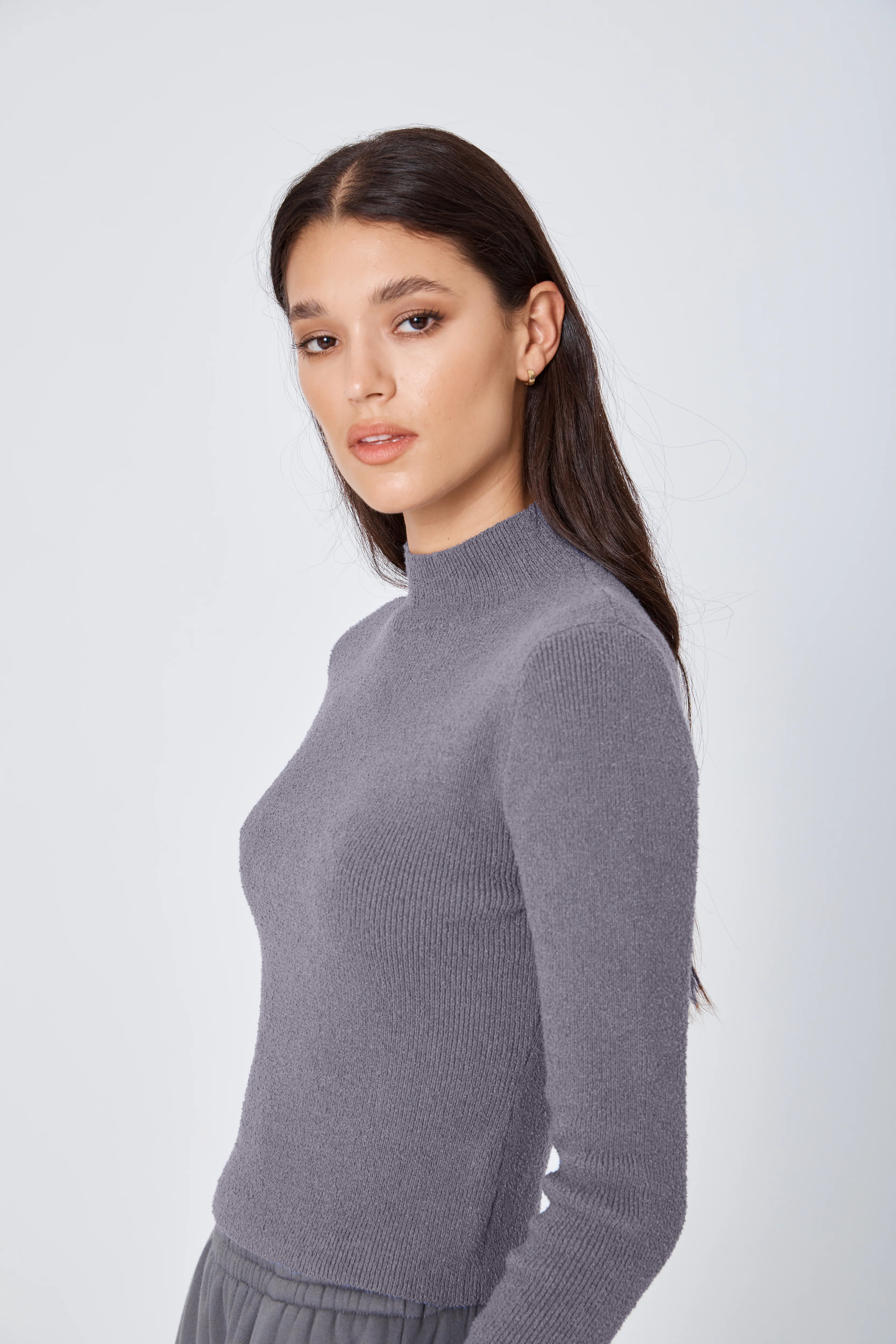 The Long Sleeve Top STONE - Image 4