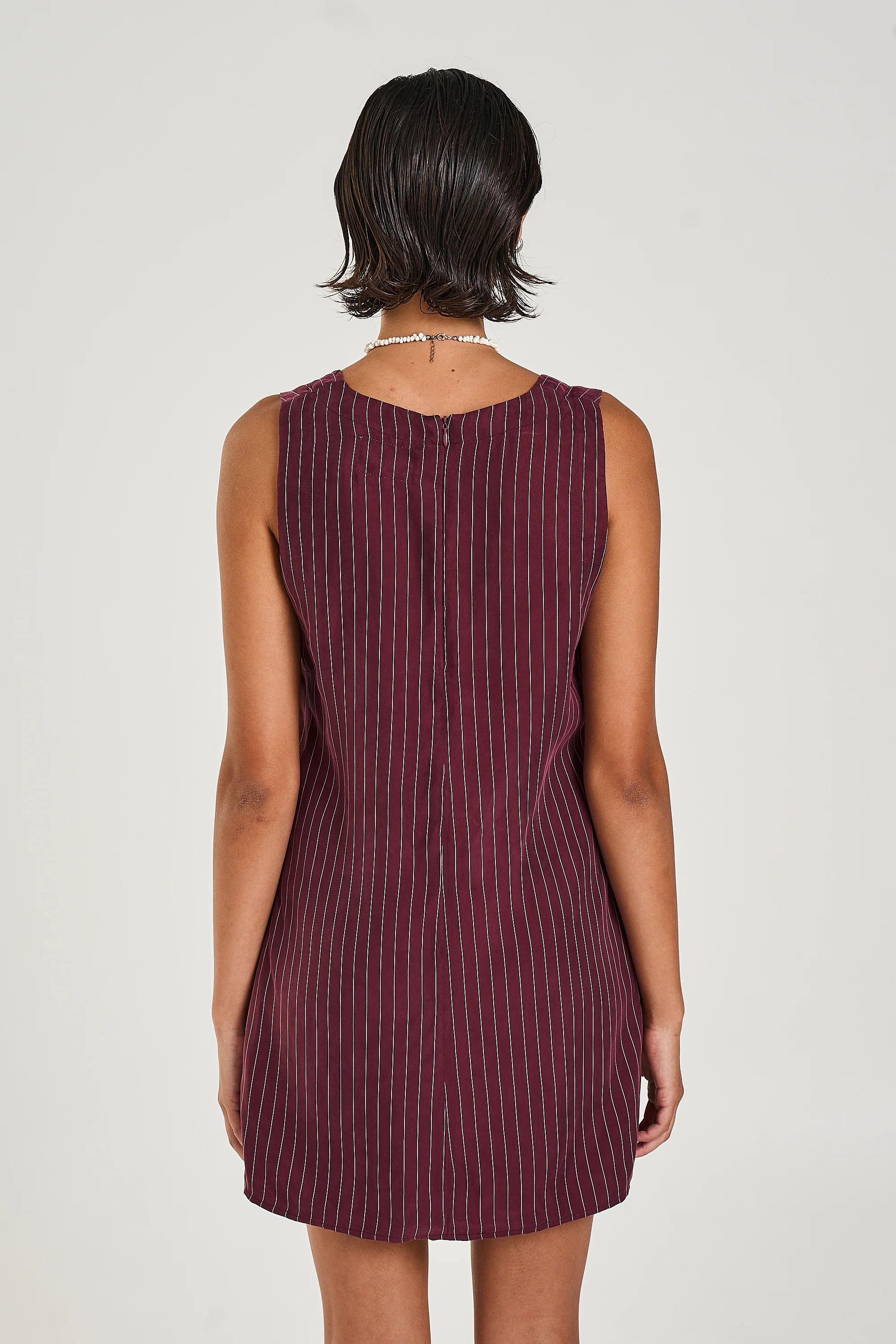 V-Neck Shift Dress KINA PINSTRIPE - Image 4