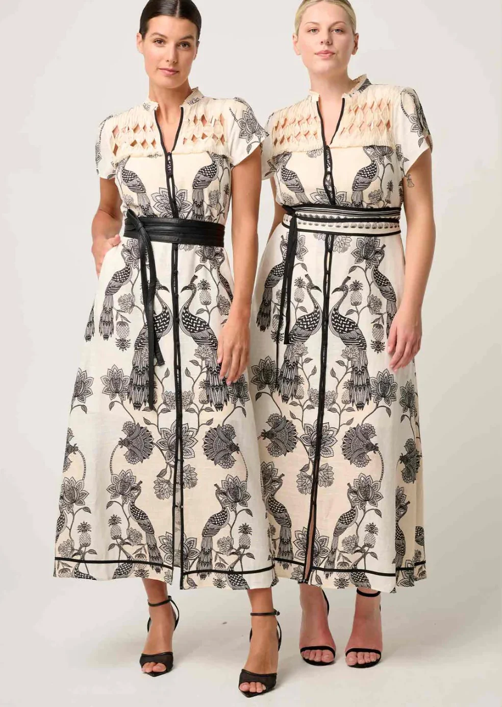 Xanthia Diamon Smock Yoke Linen Viscose IMPERIAL STONE - Image 3