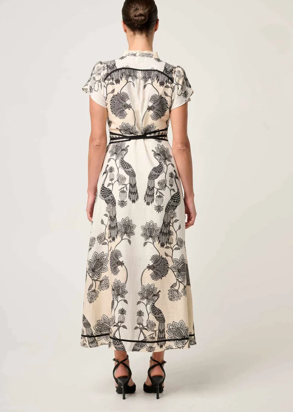 Xanthia Diamon Smock Yoke Linen Viscose IMPERIAL STONE - Image 5