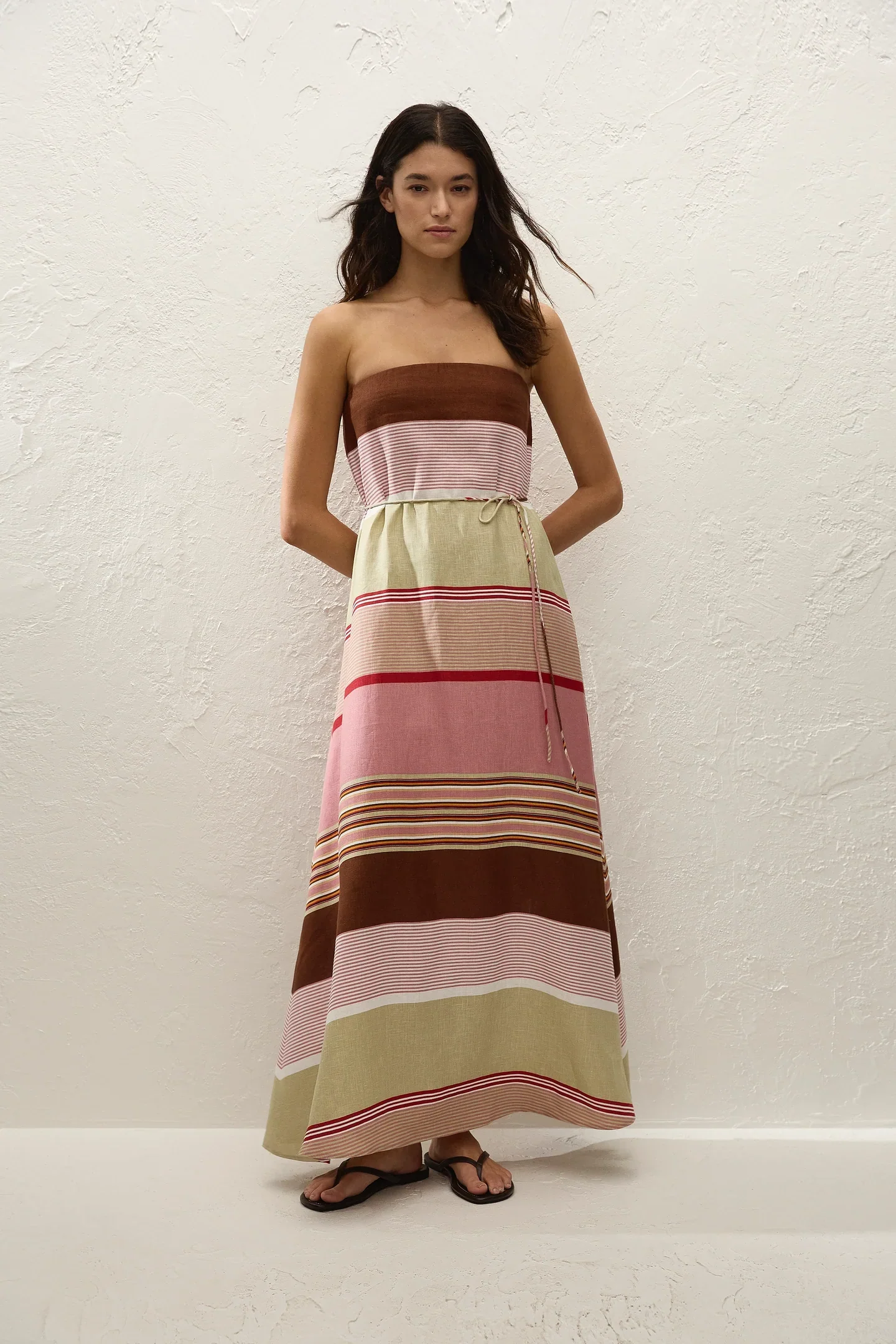 Yolina Maxi Dress BARRAGAN STRIPE DUSTY MAUVE - Image 5