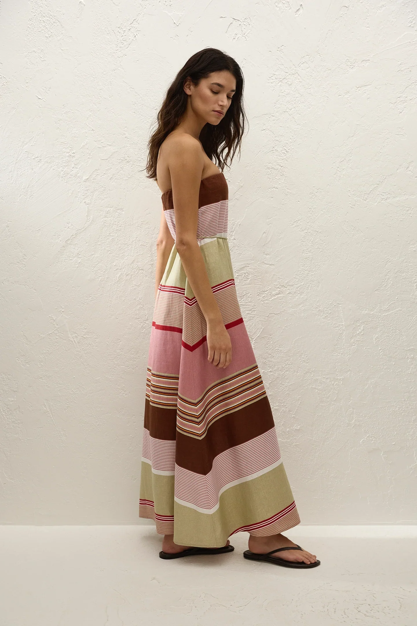 Yolina Maxi Dress BARRAGAN STRIPE DUSTY MAUVE - Image 7